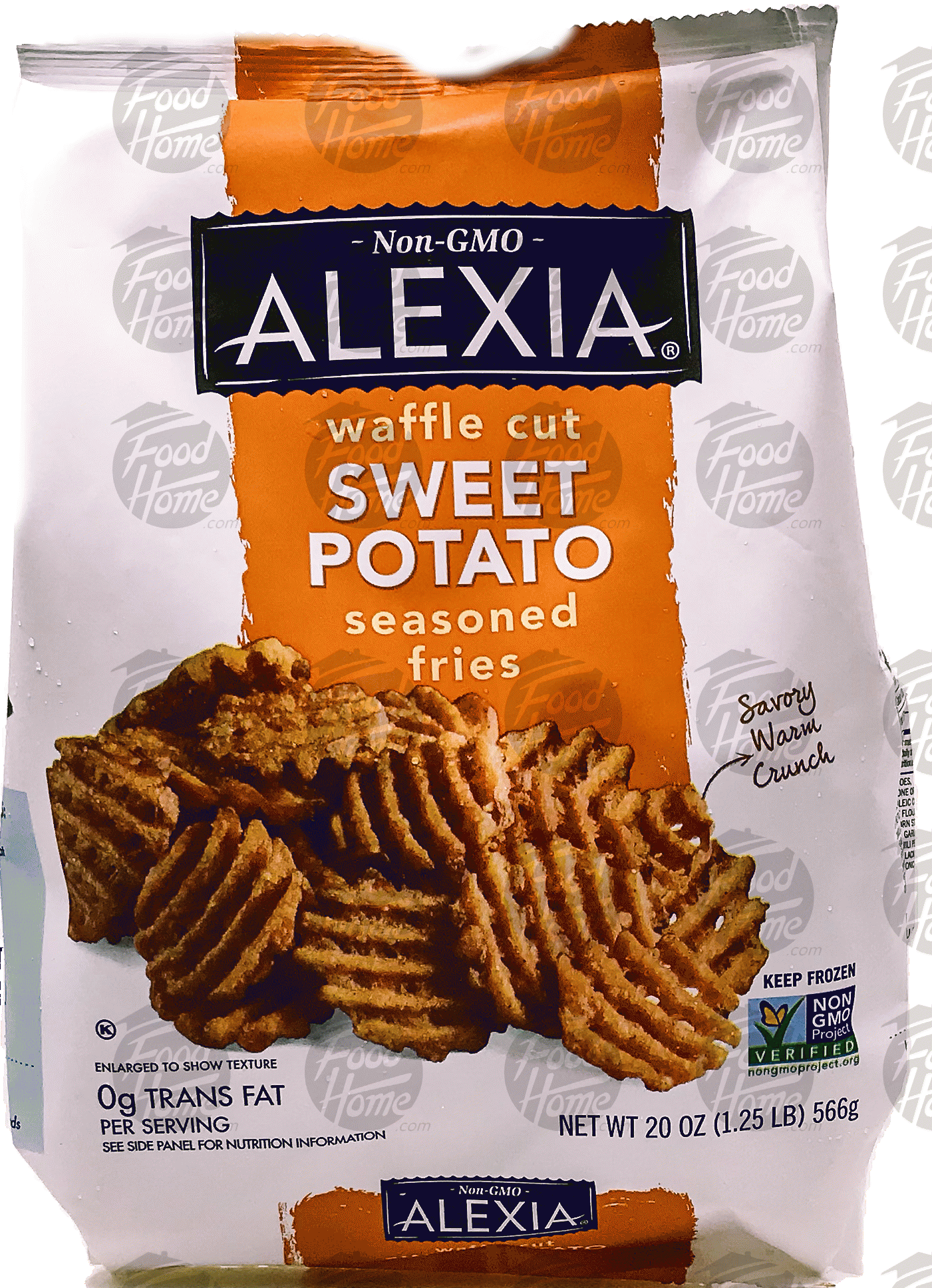 Alexia  sweet potato waffle cut seasoned fries, frozen bag Full-Size Picture